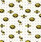 Sykel Enterprises-University of Iowa Cotton Fabric-Iowa Hawkeyes White Polka Dot Cotton Quilting Fabric